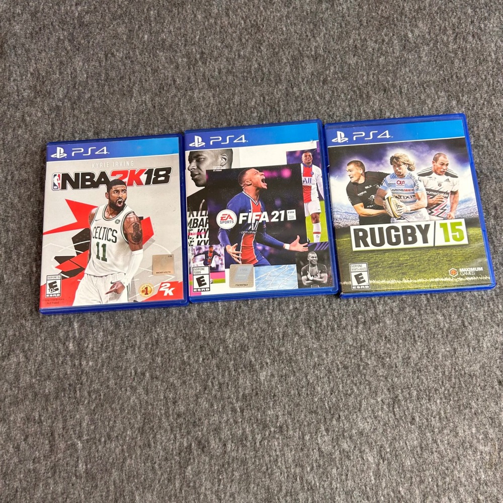PS4 Sports Game Bundle NBA 2K18 FIFA 21 Rugby 15 PlayStation 4 Lot